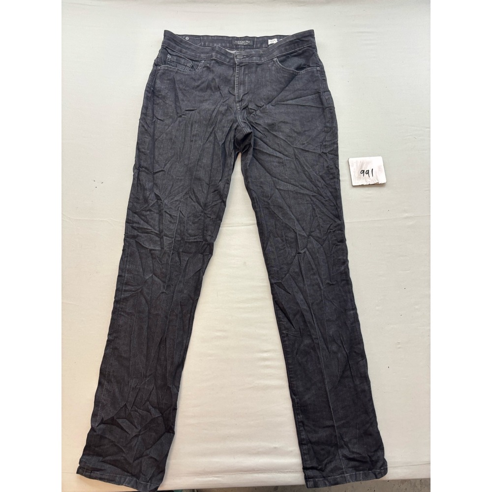 Vizcaino Premium Denim Womens Size 10 Straight Leg Jeans Dark Grey Made in USA